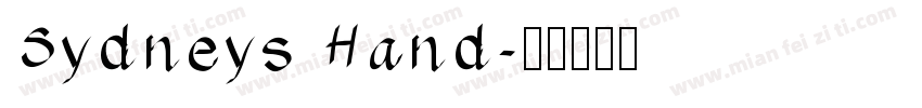 Sydneys Hand字体转换